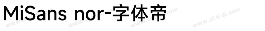 MiSans nor字体转换